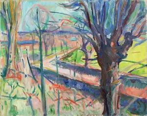 Munch Prints: Spring day on Jeloya (Vardag pa Jeloya), 1915. Creator: Munch, Edvard (1863-1944)
