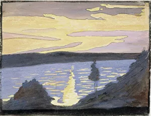 Spring Evening, Ice Break, 1897. Creator: Hugo Simberg