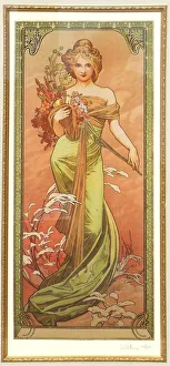 Mucha Prints: Spring (From the Series Les Saisons). Artist: Mucha, Alfons Marie (1860-1939)