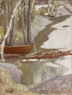 Melting Prints: Spring Landscape, 1929. Creator: Pekka Halonen