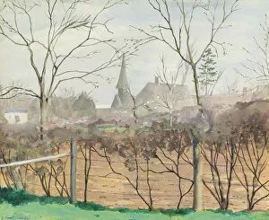 Gouache On Paper Gallery: Spring landscape at Grandvilliers, 1929