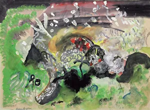 Hodgkins Frances Prints: Spring at Little Woolgarston, 1946. Creator: Frances Hodgkins