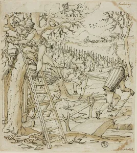 Sowing Prints: Spring (March), n.d. Creator: Christoph Maurer