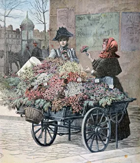 Flower Girl Prints: Spring in Paris, 1891. Artist: Henri Meyer