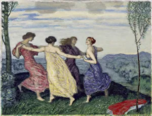 Tempera On Canvas Collection: Spring round dance, 1909