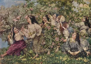 Celebrations Prints: A Spring Roundelay, 1910 (1935). Artist: Edward Atkinson Hornel
