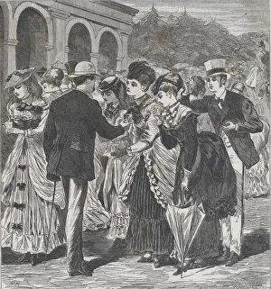 Images Dated 10th November 2020: At the Spring: Saratoga (Hearth and Home, Vol. I), August 28, 1869