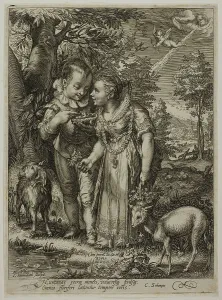Four Seasons Prints: Spring, from The Four Seasons, 1601. Creator: Jan Saenredam