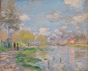 Banks Prints: Spring on the Seine. Artist: Monet, Claude (1840-1926)