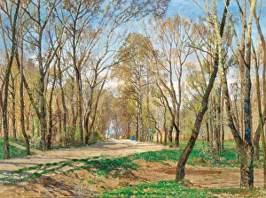 Private Collectionrealism Prints: Spring, From the Vienna Prater. Creator: Blau, Tina (1845-1916)