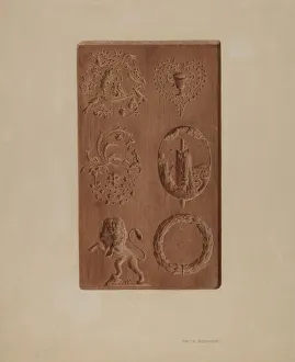 Baking Gallery: Springerle for Christmas Cookies, 1935 / 1942. Creator: Fritz Boehmer