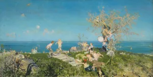Blossom Prints: Springtime and Love, 1878. Creator: Francesco Paolo Michetti