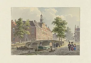 Bartholomeus Johannes Van Hove Prints: The Spui in The Hague, (from the south?)