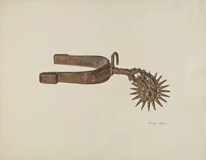 Equestrian Equipment Prints: Spur, 1935 / 1942. Creator: George E. Rhone