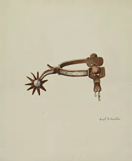 Materials Prints: Spur, 1935/1942. Creator: Hazel Sheckler