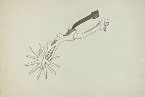 Equestrian Equipment Prints: Spur, c. 1936. Creator: J.Henry Marley