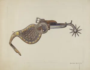Spurs Prints: Spur, c. 1938. Creator: Bertha Semple