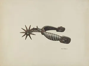Equestrian Equipment Prints: Spur, c. 1939. Creator: Arthur P. Reynolds