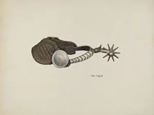 Equestrian Equipment Prints: Spur, c. 1940. Creator: Arthur P. Reynolds