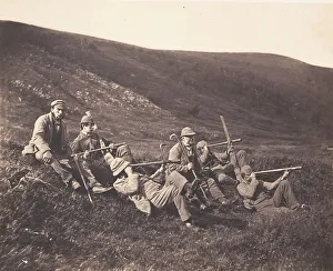 Look Out Point Prints: Spying in Glenfeshie, ca. 1858. Creator: Horatio Ross
