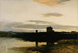 Reid George Prints: Spynie Castle and Loch, 1866. Creator: George Reid