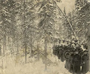 Great Coat Prints: The squad is on the march, 1923. Creator: Unknown