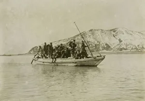 Sapper Prints: Squad of sappers and miners coming ashore in a sampan at Chemulpo