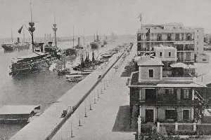The squadron of Admiral Manuel de la Camara in Port-Said, 1898. Creator: Unknown