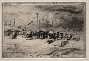 A Squall at Trouville, 1874. Creator: Felix Hilaire Buhot (French, 1847-1898)