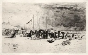 The Squall at Trouville, 1874. Creator: Felix Hilaire Buhot (French, 1847-1898)