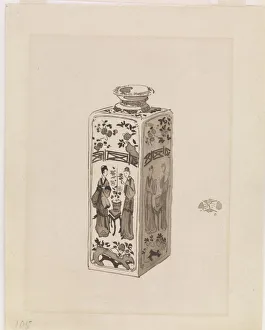 Canister Gallery: Square Canister with Long Neck, 1878. Creator: James Abbott McNeill Whistler