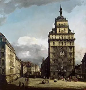 1750s Prints: Square with the Kreuzkirche in Dresden, 1751. Creator: Bernardo Bellotto