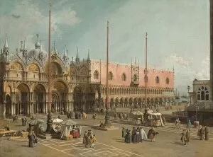Ducal Palace Collection: The Square of Saint Mark s, Venice, 1742 / 1744. Creator: Canaletto