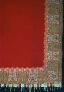 Main Warp Fringe Prints: Square Shawl, France, 1850 / 75. Creator: Unknown