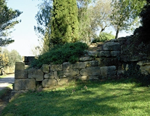 Square tower, El Puig de Sant Andreu, Ullastret, Catalonia, Spain, (1999). Creator: LTL