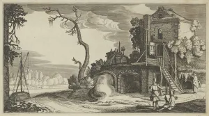 Jan Vanden Velde Prints: Square Tower Used as Inn near a River