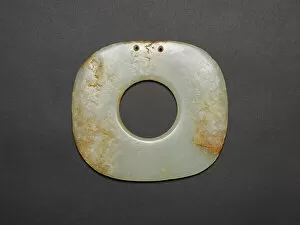 Prehistoric Gallery: Squarish Disk with Rounded Corners, Neolithic period, Hongshan culture, c. 3000 B.C