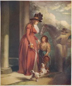 Gift Prints: The Squires Door, 1790. Artists: Benjamin Duterrau, JT Herbert Baily