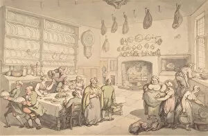 The Squires Kitchen, late 18th-early 19th century. Creator: Thomas Rowlandson