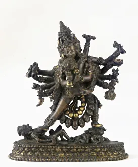 Sexual Intercourse Prints: Sri Cakrasamvara and Vajravarahi, 16th-17th century. Creator: Unknown