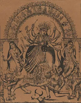 Asura Gallery: Sri Sri Durga, ca. 1875-80. Creator: Unknown