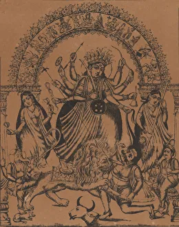 Asura Gallery: Sri Sri Durga, ca. 1875-80. Creator: Unknown
