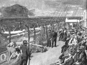 SS Scott, The New Union Line Passenger Ship to the Cape of Good Hope, 1891. Creator: W Small
