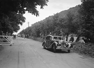 Jaguar Ss Prints: SS Stanleys Jaguar SS competing at the MCC Torquay Rally, July 1937. Artist: Bill Brunell