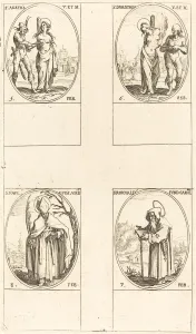 Founder Gallery: St. Agatha; St. Dorothy; St. Romuald of Ravenna; St. Paul, Bishop of Verdun