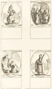 Martyrs Prints: St. Agnes; The Marriage of the Virgin; St. Ildefonsus; St. Timothy