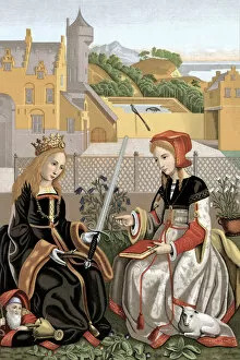 St Catherine Of Alexandria Gallery: St Agnes and St Catherine
