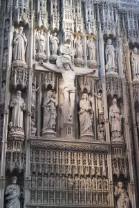 St Albans Cathedral, St Albans, Hertfordshire, England, UK, 4 / 6 / 10. Creator: Ethel Davies