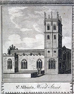St Albans Church, Wood Street, London, c1750
