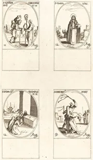 Santa Clara Prints: St. Alexander Carbonarius; St. Clare; St. Digna and Companions; St. Concordia
